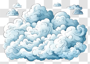 Clouds - Fluffy Cartoon Clouds In The Sky Transparent PNG
