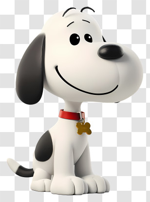Snoopy - White And Black Cartoon Dog Transparent PNG