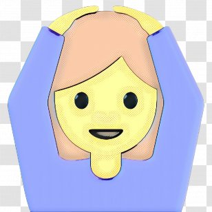 Cartoon Face Yellow Blue Head - Electric Smile Transparent PNG