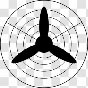 Airplane Civil Air Patrol Aircraft United States Force Cadet - Monochrome - Trefoil Fan Transparent PNG