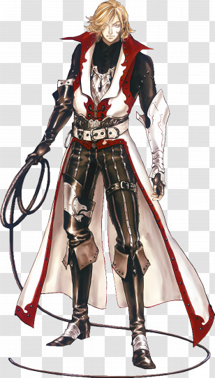 Leon Belmont - Anime Character With Whip Transparent PNG