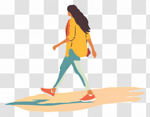 Walking Person - Person Walking Outdoors Transparent PNG