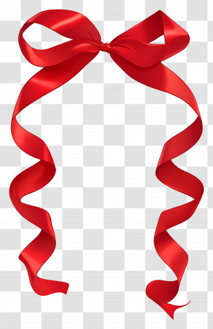 Red Ribbon Frame - Red Bow With Ribbons Transparent PNG