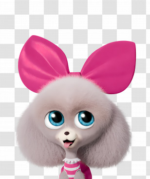 The Secret Life Of Pets 2 - Adorable Dog With Pink Bow Transparent PNG