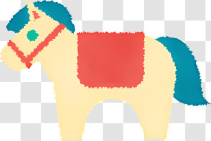 Cartoon - Colorful Toy Horse Illustration Transparent PNG