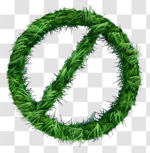No Circle - Green Prohibition Sign Transparent PNG