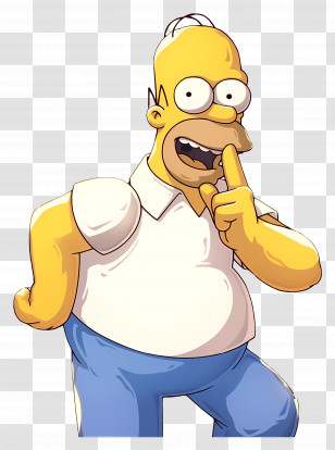 Homer Simpson - Funny Cartoon Man Illustration Transparent PNG