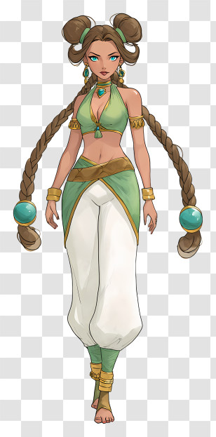 Junjun From Sailor Moon - Elegant Braided Fantasy Dancer Transparent PNG