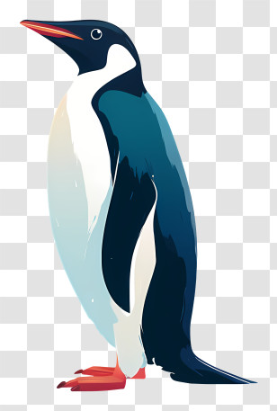 Penguin Logo - Stylized Penguin Illustration Transparent PNG