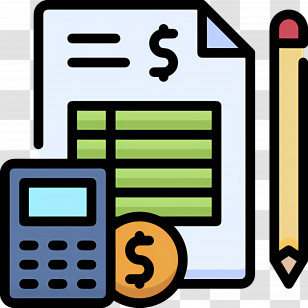 Budget And Finance - Financial Document With Calculator Transparent PNG