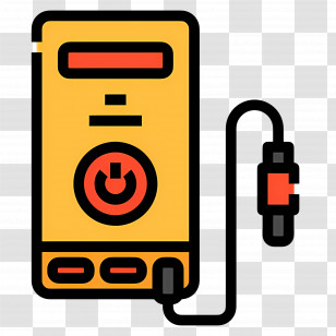 Power Bank - Yellow Power Supply Device Transparent PNG