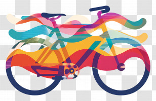 World Bicycle Day - Colorful Abstract Bicycle Transparent PNG