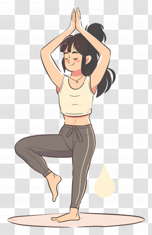 Girl Doing Yoga - Woman In Yoga Pose Transparent PNG
