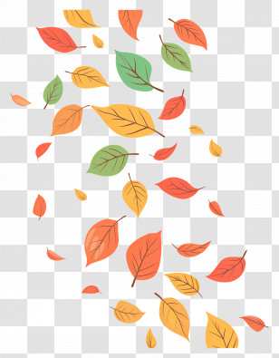 Falling Autumn Leaves - Falling Autumn Leaves Illustration Transparent PNG