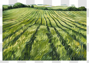 Pasture Field - Beautiful Green Field Landscape Transparent PNG