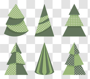 Green Christmas Trees - Decorative Christmas Trees Transparent PNG