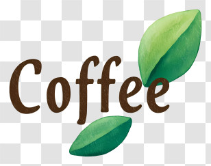 Coffee Logo - Coffee Organic Leaf Logo Transparent PNG