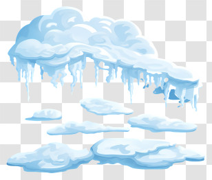 Snowy Sky - Icy Clouds Melting During Winter Season Transparent PNG