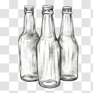 Sketch Beer Bottle
 - Empty Glass Bottles Sketch Transparent PNG