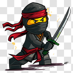Ninjago - Cartoon Ninja Ready For Battle Transparent PNG