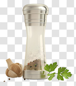 Pepper Shaker - Pepper Grinder With Garlic And Parsley Transparent PNG