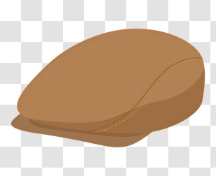 Clipart - Brown Flat Cap Illustration Transparent PNG