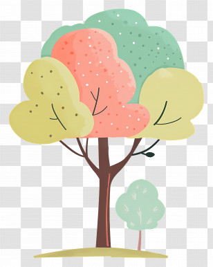 Doodle Tree - Simple Cartoon Tree Illustration Transparent PNG