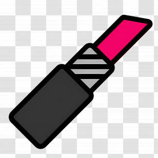 Lipstick - Pink Lipstick In Cartoon Style Transparent PNG