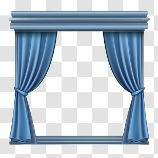 Blue Curtain - Blue Window Curtains For Home Decor Transparent PNG