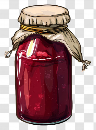 Bottle Of Jam - Jar Of Red Jam Transparent PNG
