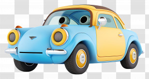 3d Car - Vintage Blue Car Transparent PNG