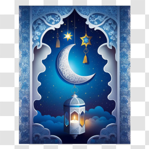 Crescent Moon
 - Crescent Moon And Stars With Lantern For Ramadan Transparent PNG