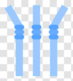 Drinking Straws - Set Of Blue Drinking Straws Transparent PNG