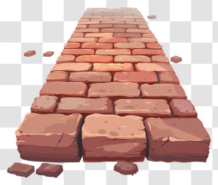 Brick Path - Brick Pathway Illustration With Rustic Look Transparent PNG