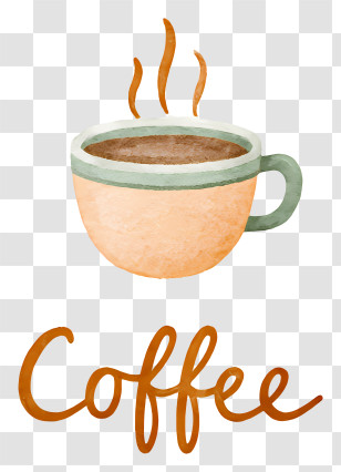 Coffee Logo - Hand-Drawn Coffee Cup Doodle Transparent PNG