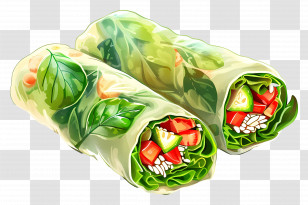 Spring Rolls - Fresh Spring Rolls Transparent PNG
