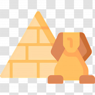 Pyramid - Iconic Pyramid And Sphinx Of Egypt Transparent PNG