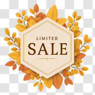 Limited Sale - Limited Sale Autumn Badge Transparent PNG