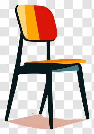 Chair - Modern Colored Chair Illustration Transparent PNG