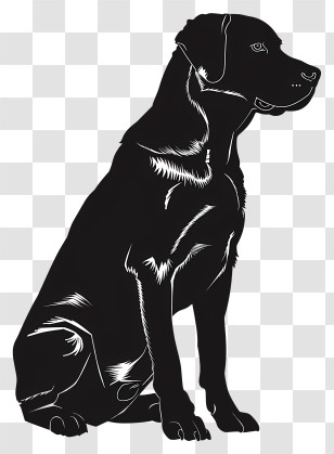 Dog Silhouette - Black Silhouette Of A Dog Transparent PNG