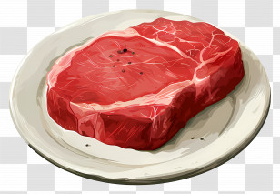 Raw Steak - Plate With Raw Steak For Cooking Concept Transparent PNG