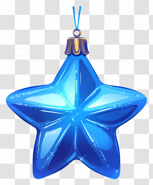 Blue Star - Blue Star Christmas Ornament Transparent PNG