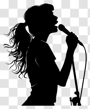 Taylor Swift Silhouette - Silhouette Of A Singer With Microphone Transparent PNG
