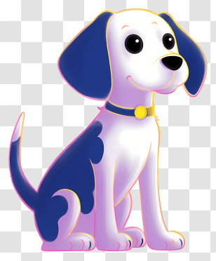 Small Dog - Cute Cartoon Dog With Collar Transparent PNG