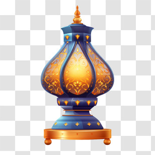 Islamic Lamp - Ornate Decorative Lamp With Light Transparent PNG