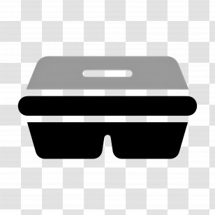 Food Box - Black Food Container Illustration Transparent PNG