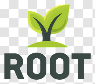Root Logo - ROOT Green Sprout Logo Transparent PNG