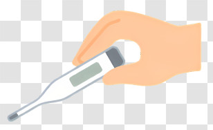 Medical - Digital Thermometer Held In Hand Transparent PNG