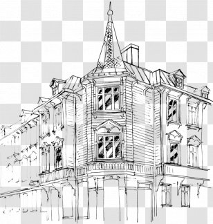 Nordic Classicism Classical Architecture Facade - Line Art - Ding Transparent PNG