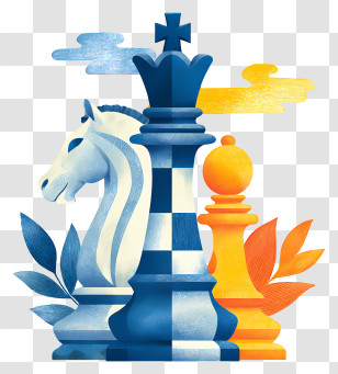 International Chess Day - Chess Pieces Illustration Transparent PNG